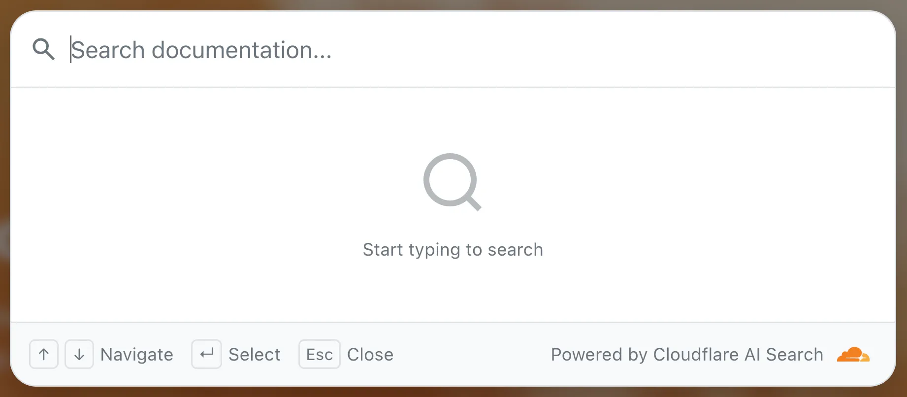 Example of the search-modal-snippet component